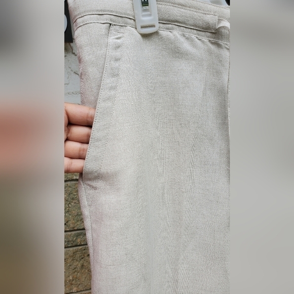 Cubavera Straight Leg Linen Blend Pant Lightweight Off White Cream Large - Picture 11 of 11
